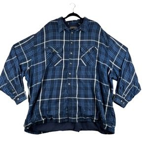 DAVID TAYLOR FLEECE LINED FLANNEL BUTTON UP JACKET SHIRT MEN'S SIZE 4XL